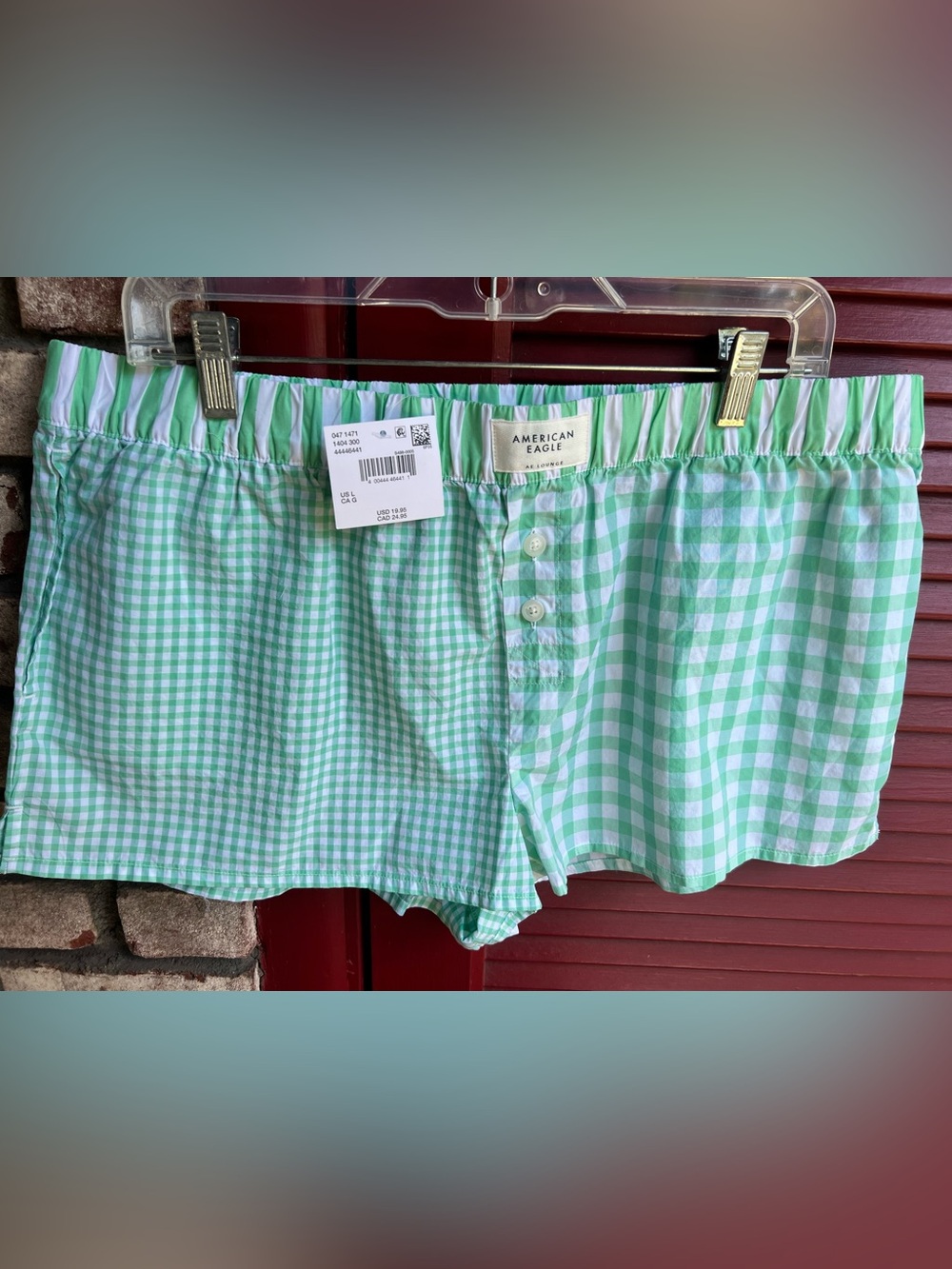 American Eagle Outfitters Mint Green Boxer Shorts Large